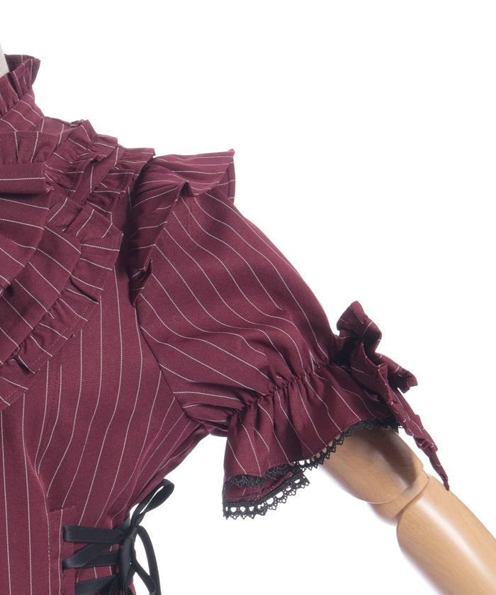 Striped Ribbon Blouse