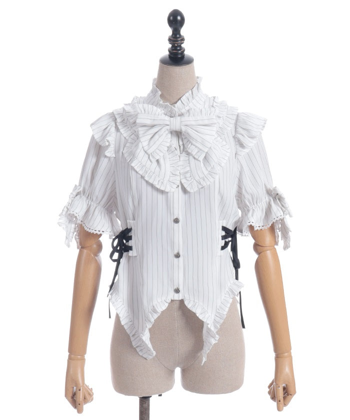 Striped Ribbon Blouse