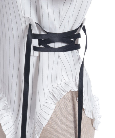 Striped Ribbon Blouse