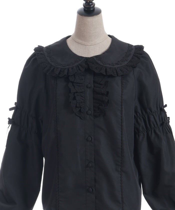 Cotton Lace Round Collar Blouse – axes femme from JAPAN