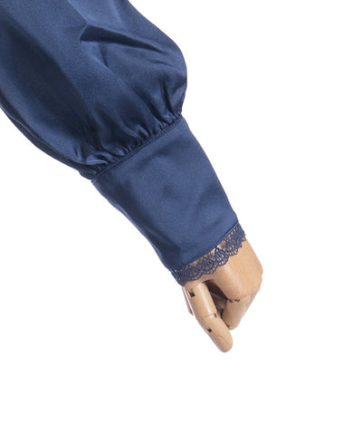 Blouse with Jabot Brooch