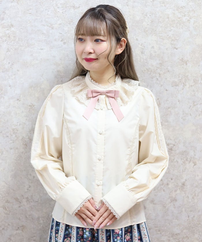 Tulle Lace Collar Blouse