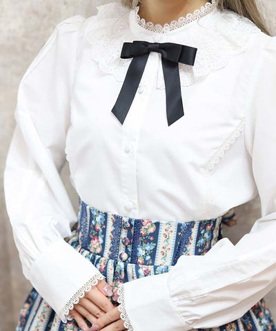 Tulle Lace Collar Blouse