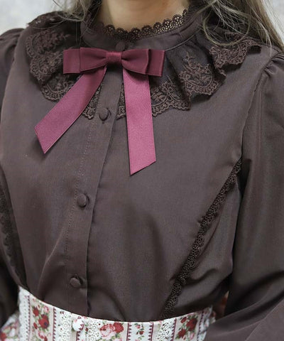 Tulle Lace Collar Blouse