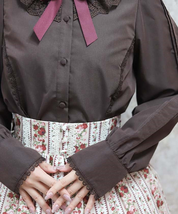 Tulle Lace Collar Blouse