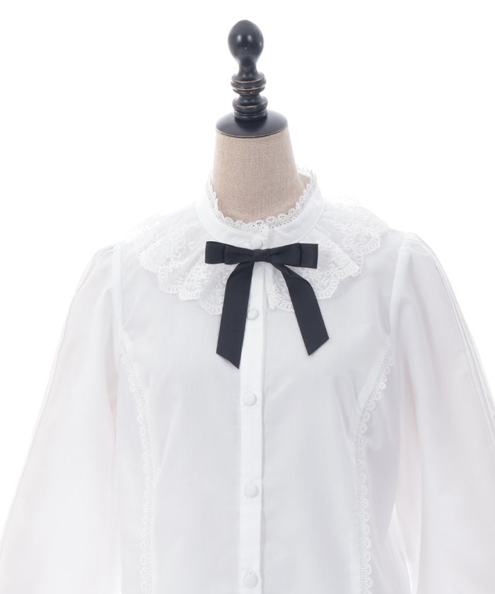 Tulle Lace Collar Blouse