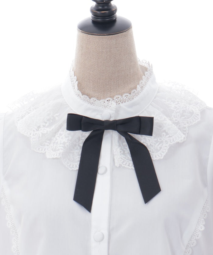 Tulle Lace Collar Blouse