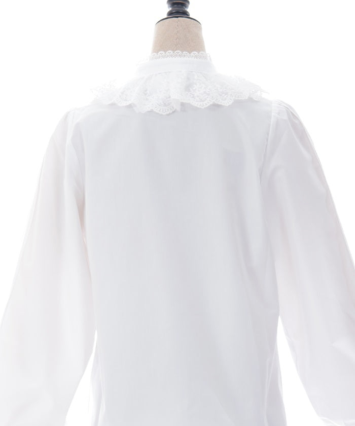 Tulle Lace Collar Blouse