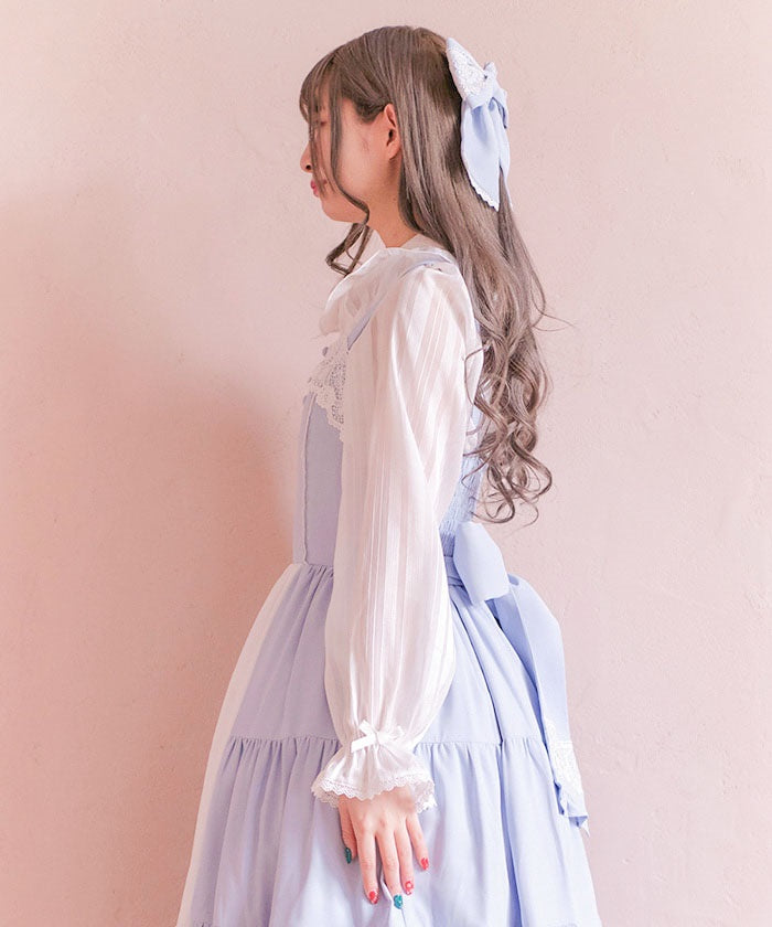 Striped Sheer Blouse – axes femme from JAPAN