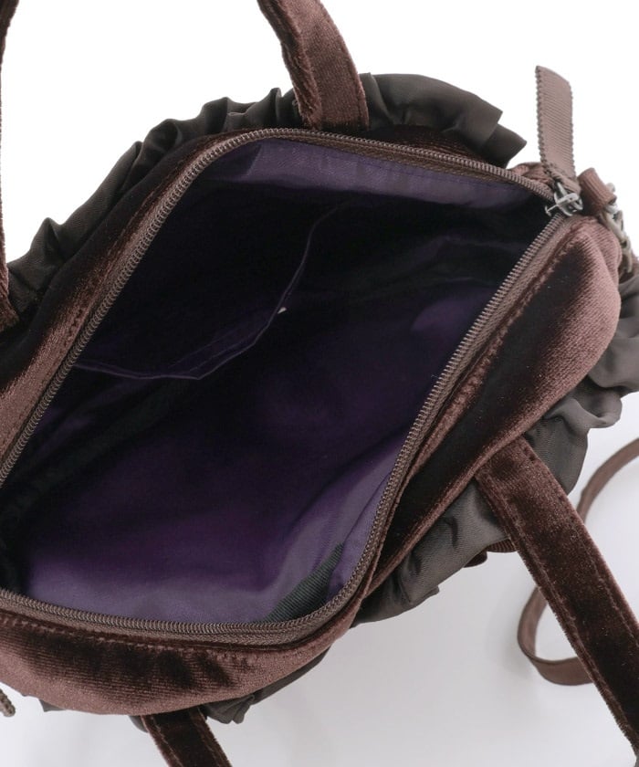 Tweed Heart Ribbon Bag S