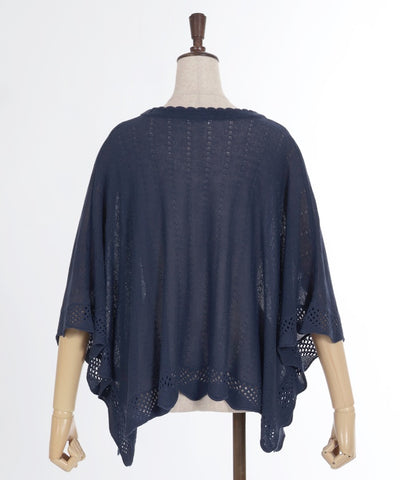 Lace & Rose Embroidery Poncho