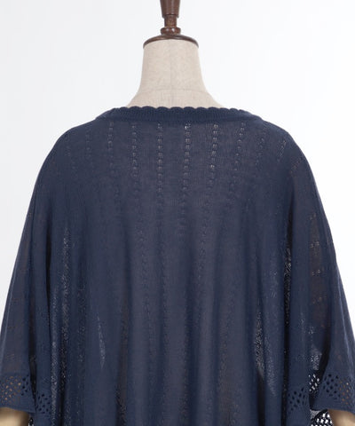 Lace & Rose Embroidery Poncho