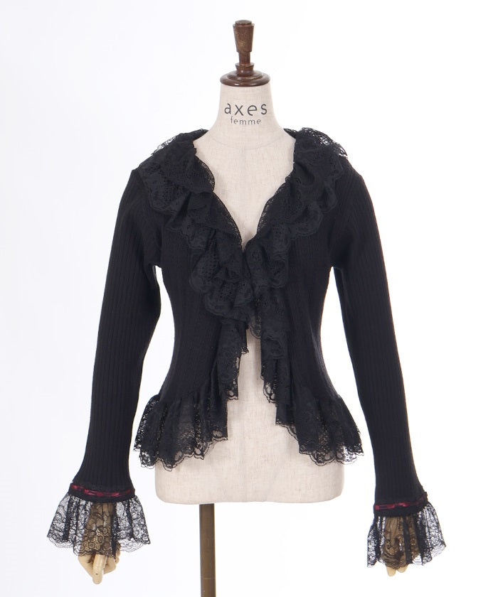 Lace Frill Knit Bolero