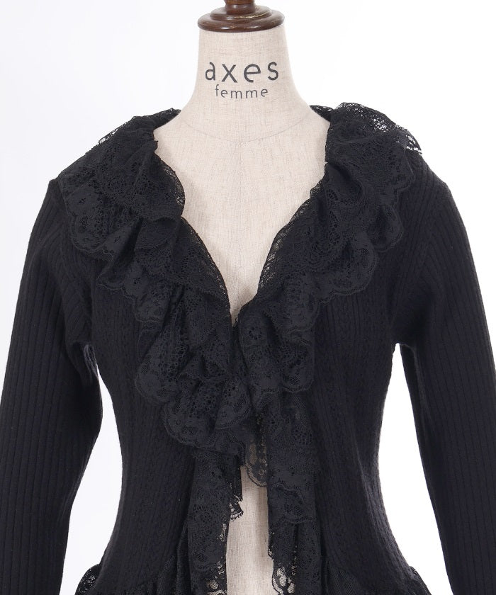 Lace Frill Knit Bolero