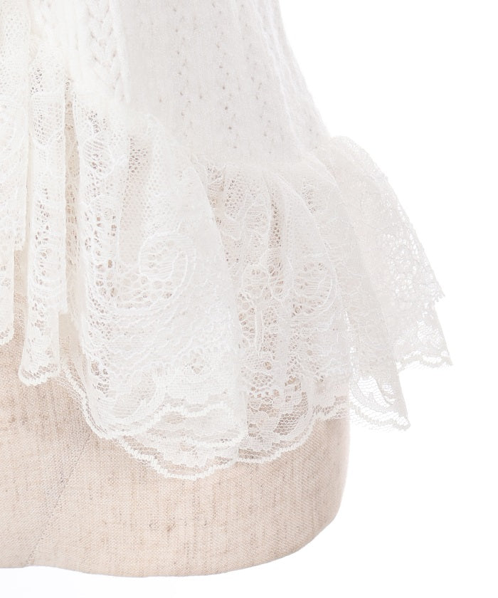 Lace Frill Knit Bolero