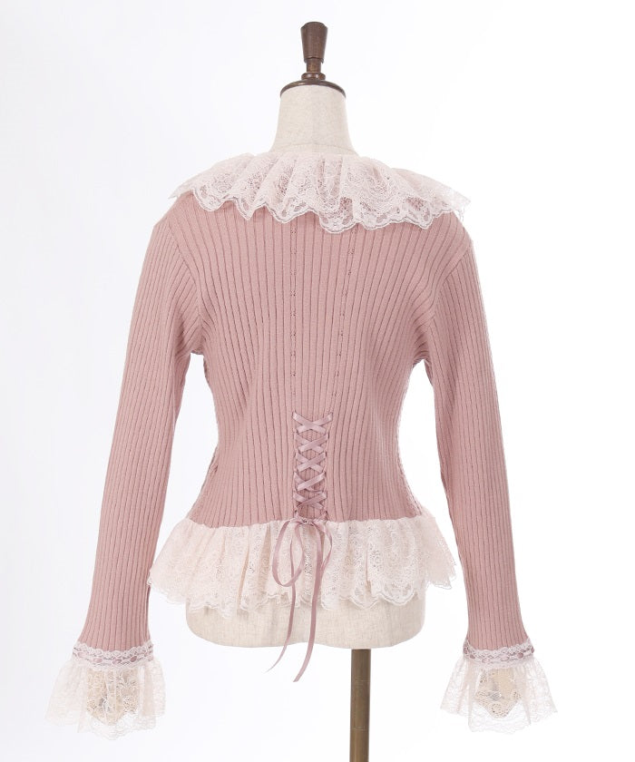 Lace Frill Knit Bolero