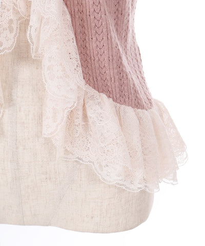 Lace Frill Knit Bolero