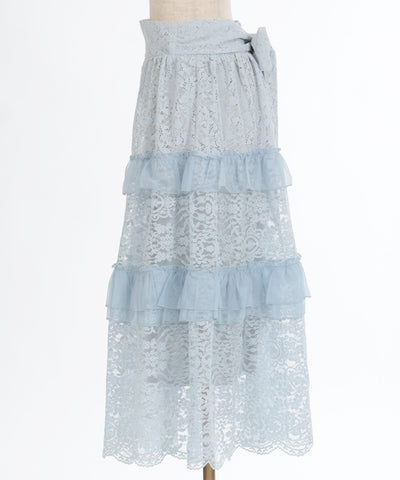 Full Lace Tiered Frill Skirt