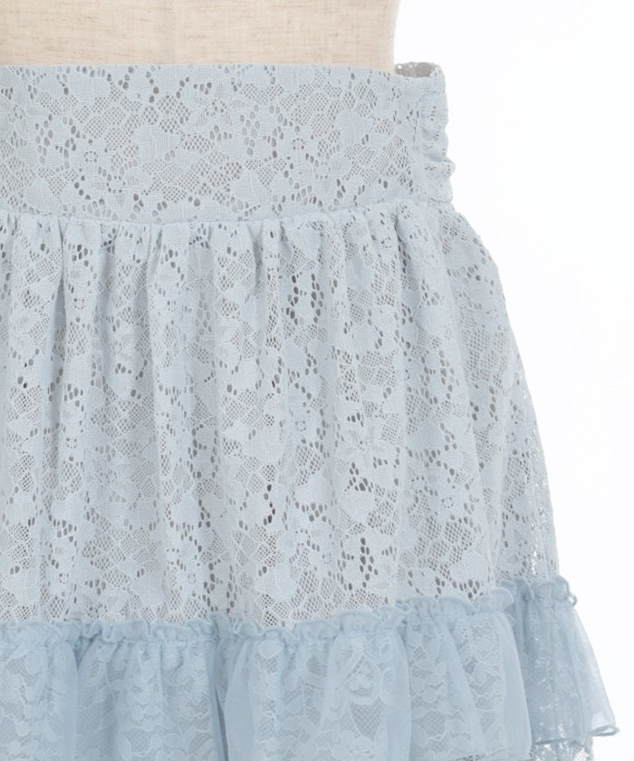 Full Lace Tiered Frill Skirt – axes femme from JAPAN