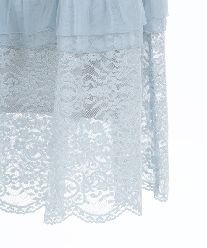 Full Lace Tiered Frill Skirt