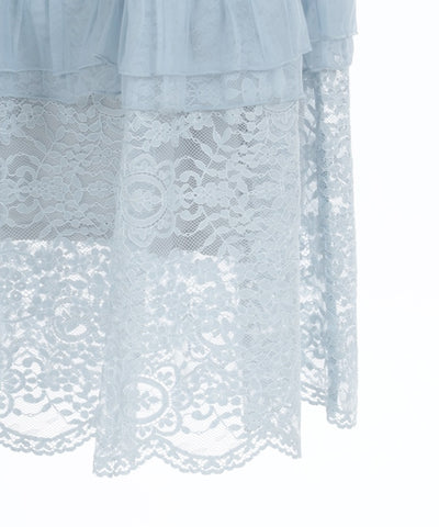 Full Lace Tiered Frill Skirt