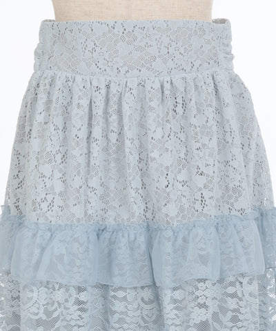 Full Lace Tiered Frill Skirt