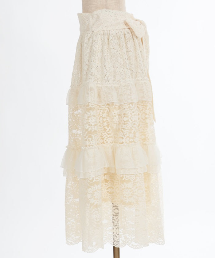 Full Lace Tiered Frill Skirt