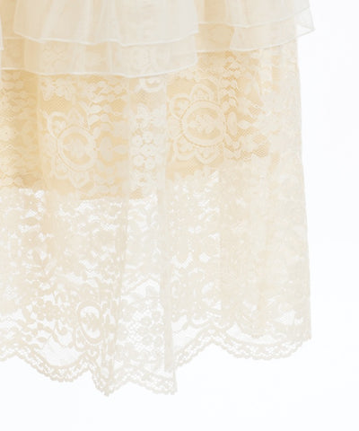 Full Lace Tiered Frill Skirt