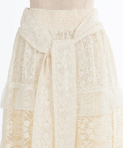 Full Lace Tiered Frill Skirt