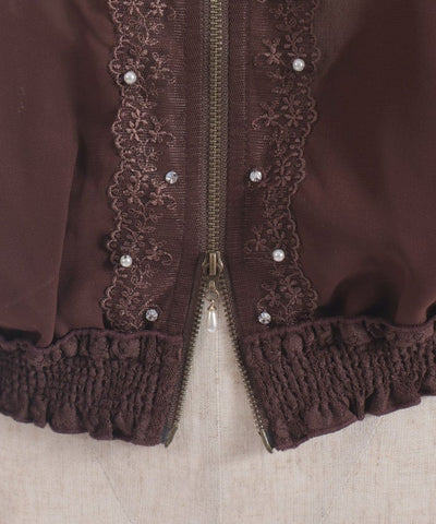 Flare Sleeve Sheer Blouson