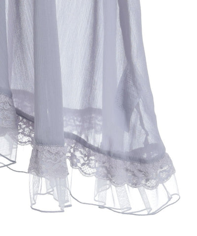 Tulle Frill Willow Crepe Gown