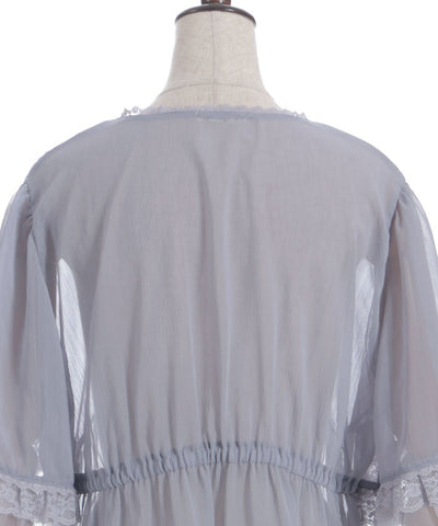 Tulle Frill Willow Crepe Gown