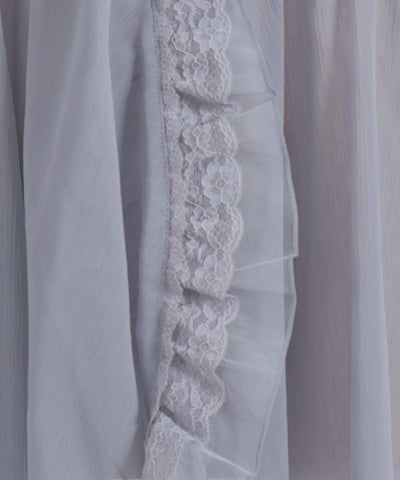 Tulle Frill Willow Crepe Gown