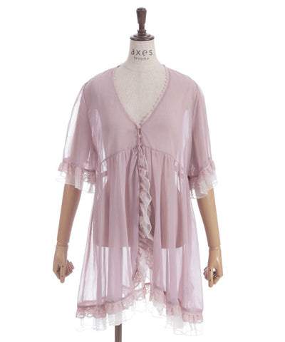 Tulle Frill Willow Crepe Gown