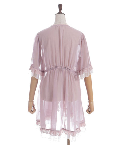 Tulle Frill Willow Crepe Gown