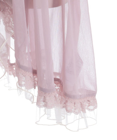 Tulle Frill Willow Crepe Gown