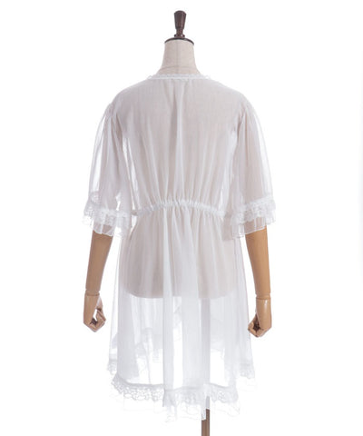 Tulle Frill Willow Crepe Gown
