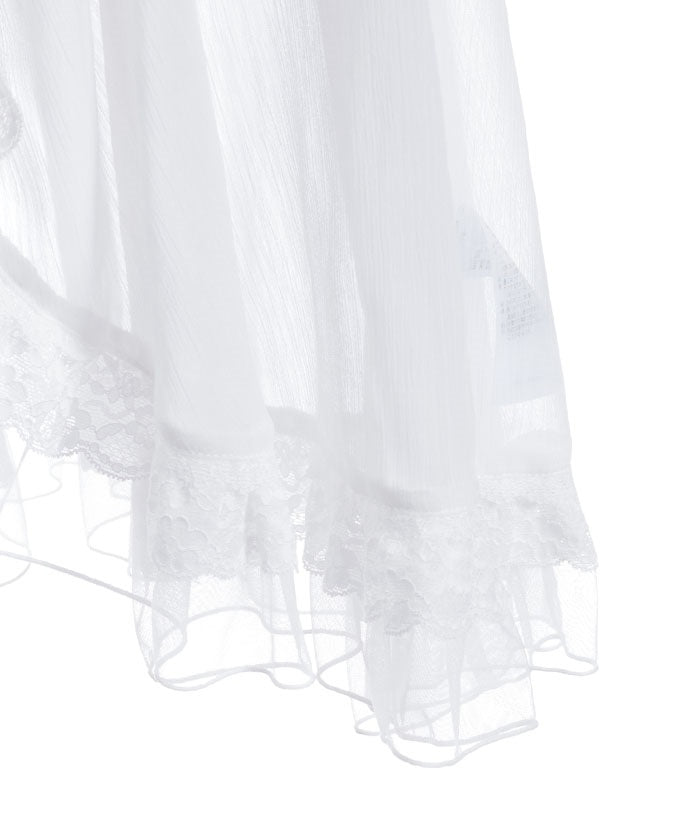 Tulle Frill Willow Crepe Gown