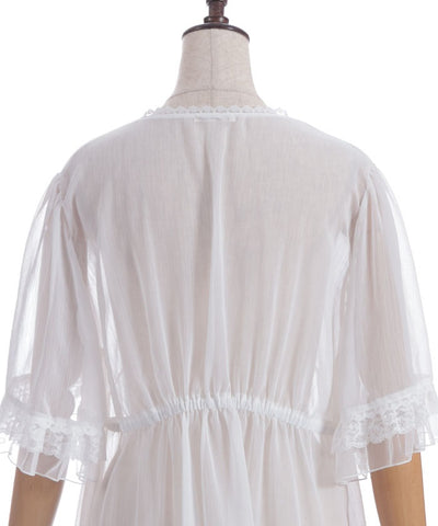 Tulle Frill Willow Crepe Gown