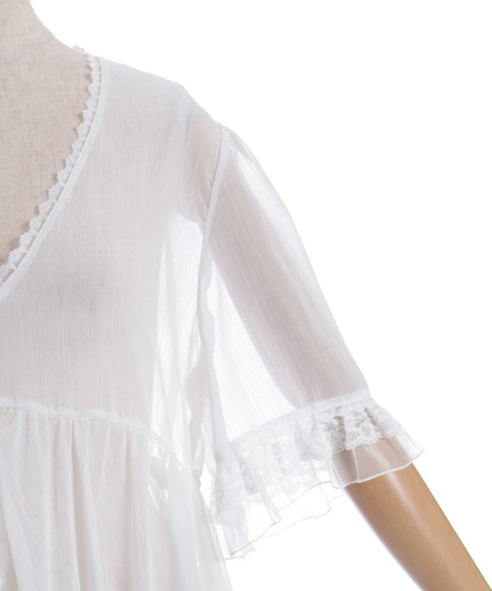 Tulle Frill Willow Crepe Gown