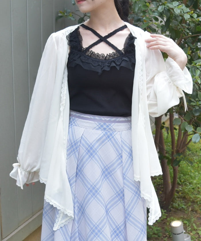 Irregular Hem Chiffon Cardigan