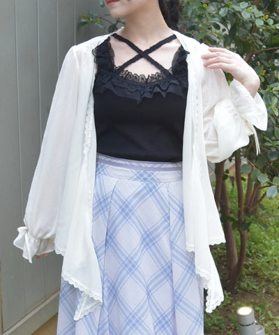 Irregular Hem Chiffon Cardigan