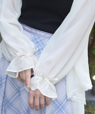 Irregular Hem Chiffon Cardigan