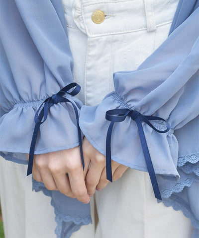 Irregular Hem Chiffon Cardigan