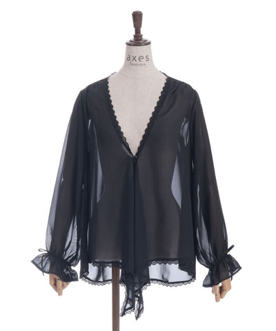 Irregular Hem Chiffon Cardigan