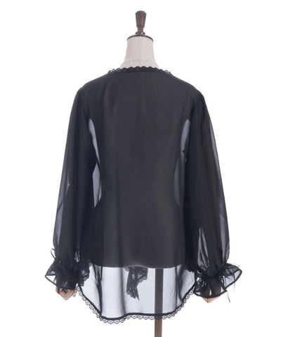 Irregular Hem Chiffon Cardigan