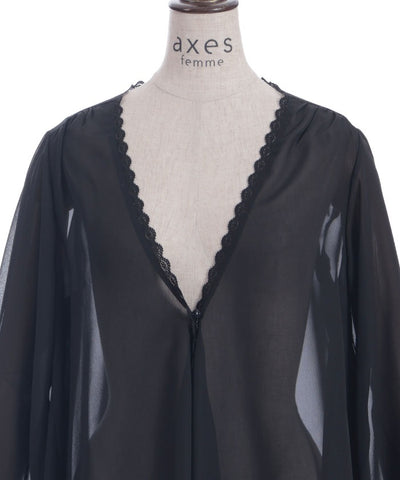 Irregular Hem Chiffon Cardigan