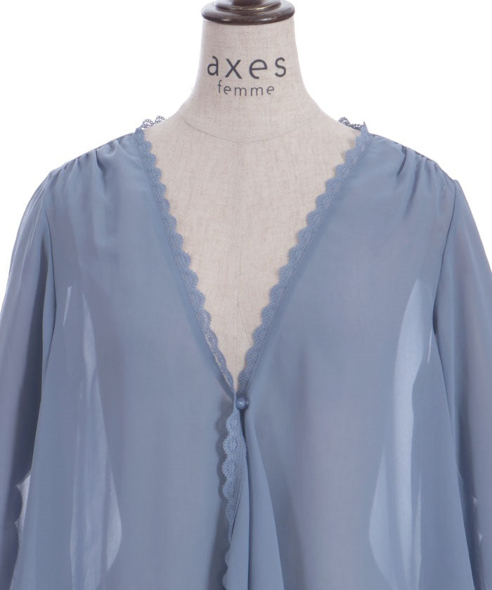 Irregular Hem Chiffon Cardigan
