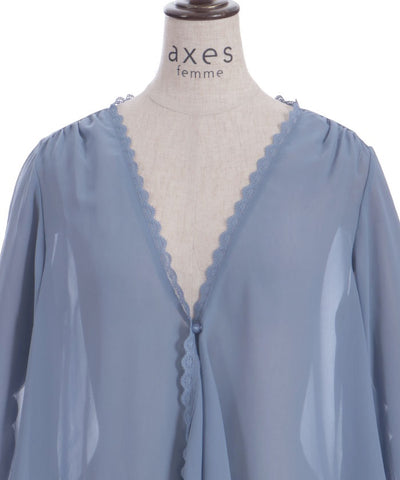 Irregular Hem Chiffon Cardigan