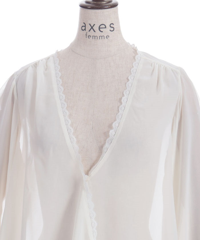 Irregular Hem Chiffon Cardigan